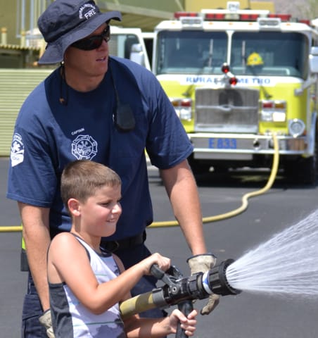 Child with firehose
